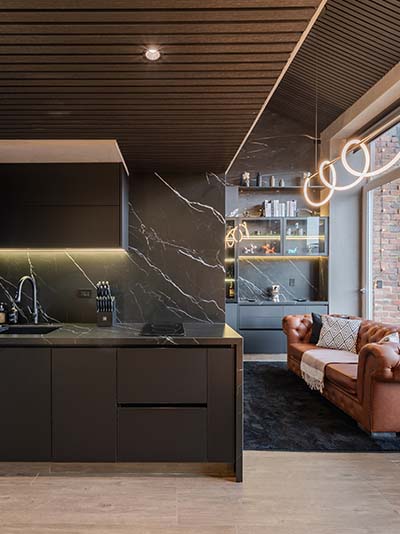 Beautiful kitchen and living areas and balcony