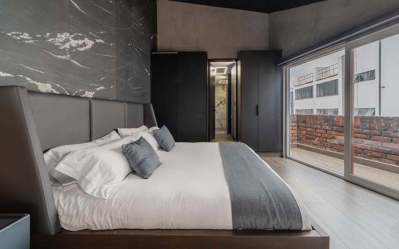 Bedroom with private balcony