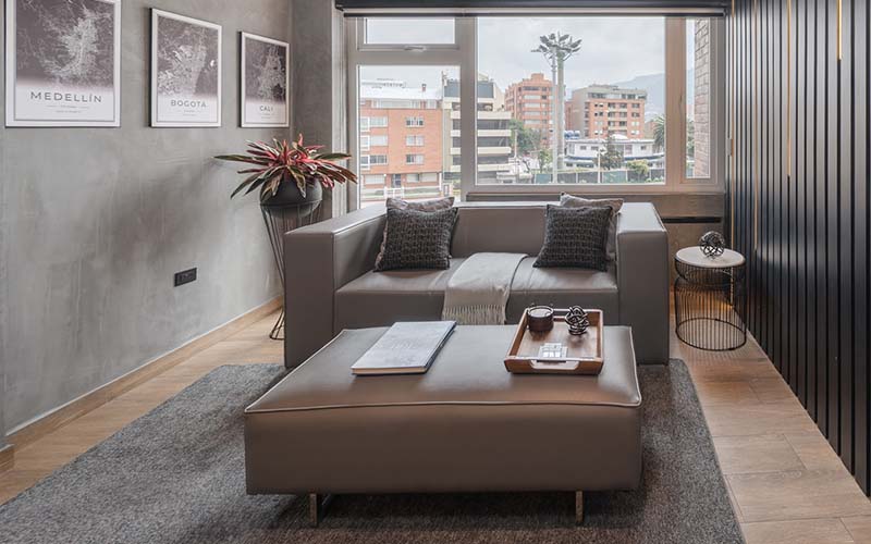 living pace with large window